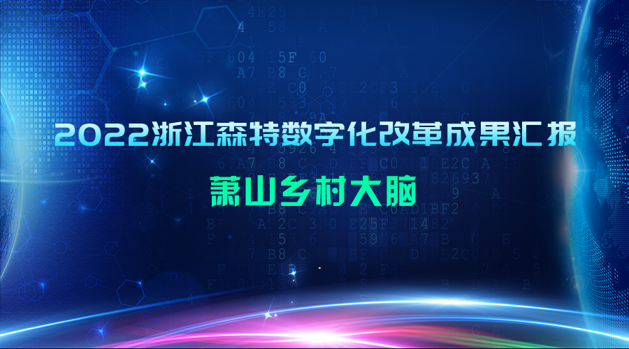 2022浙江森特数字化改革成果汇报：萧山乡村大脑